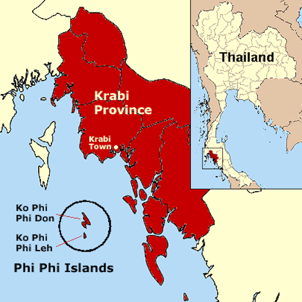 תמונה של מפת קראבי ותאילנד